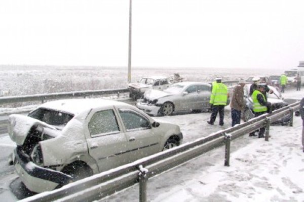 Accident în lanţ, pe Autostrada Soarelui